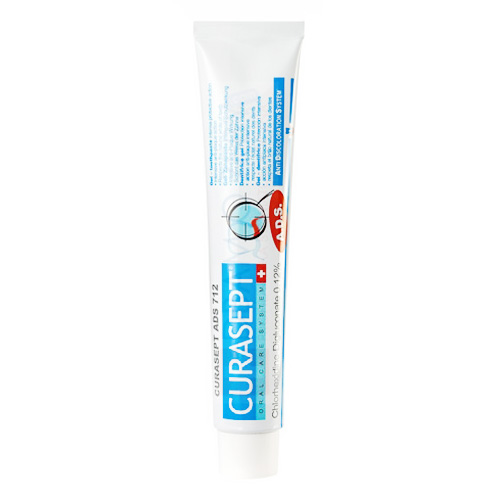 Паста зубная Curasept ADS712 гелеобразная, 0,12% хлоргексидина, 75 мл