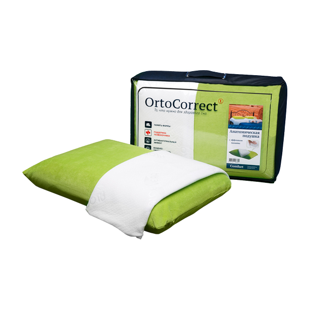 Подушка анатомическая OrtoCorrect "Comfort" с двумя наволочками