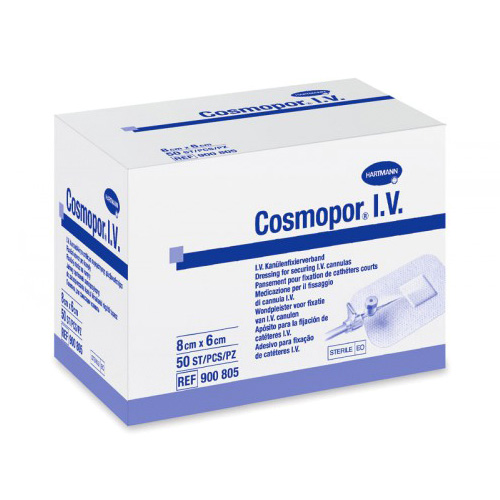 Повязка пластырная Cosmopor I.V. для фиксации катеторов, стерильная