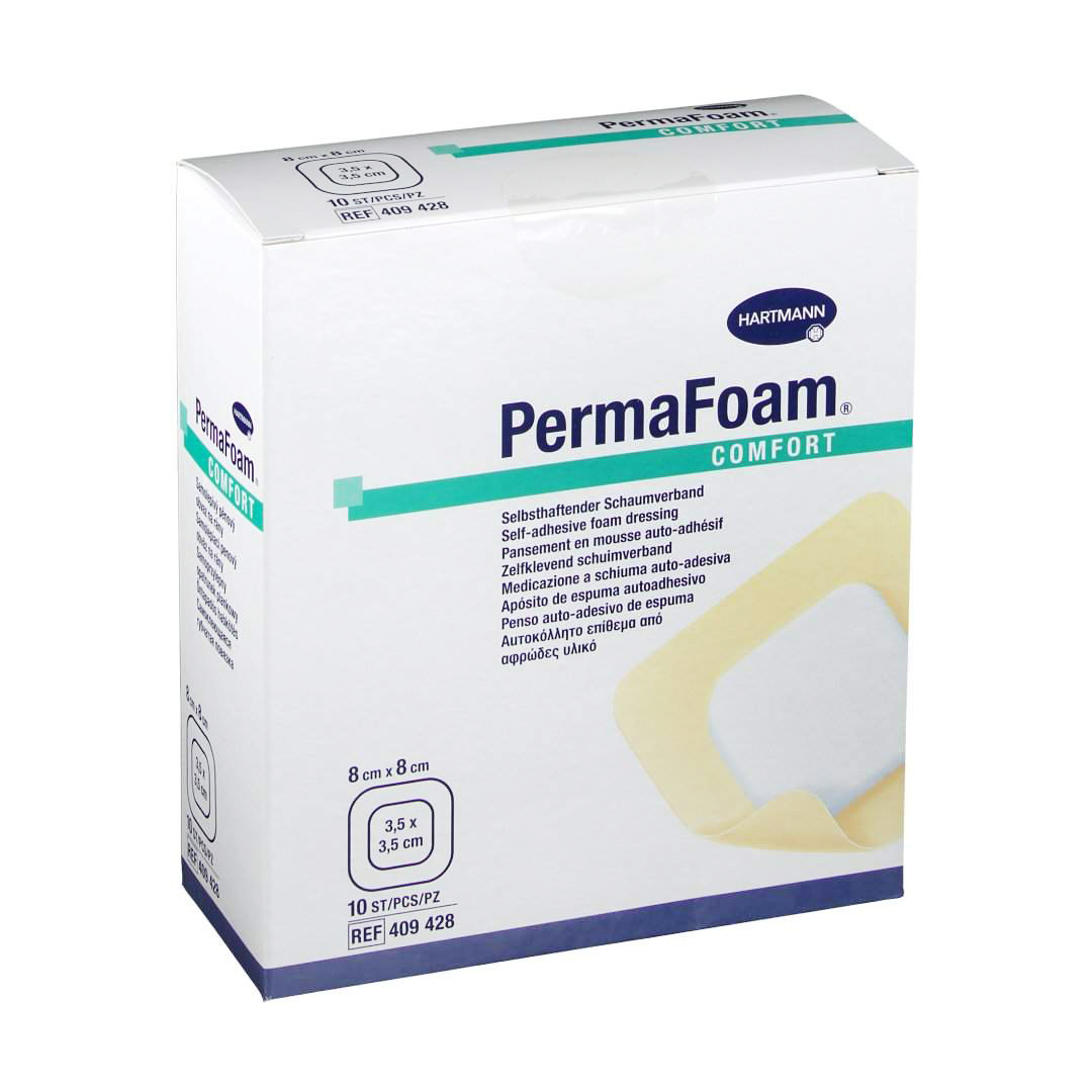 Повязка губчатая PermaFoam Comfort самоклеящаяся, стерильная