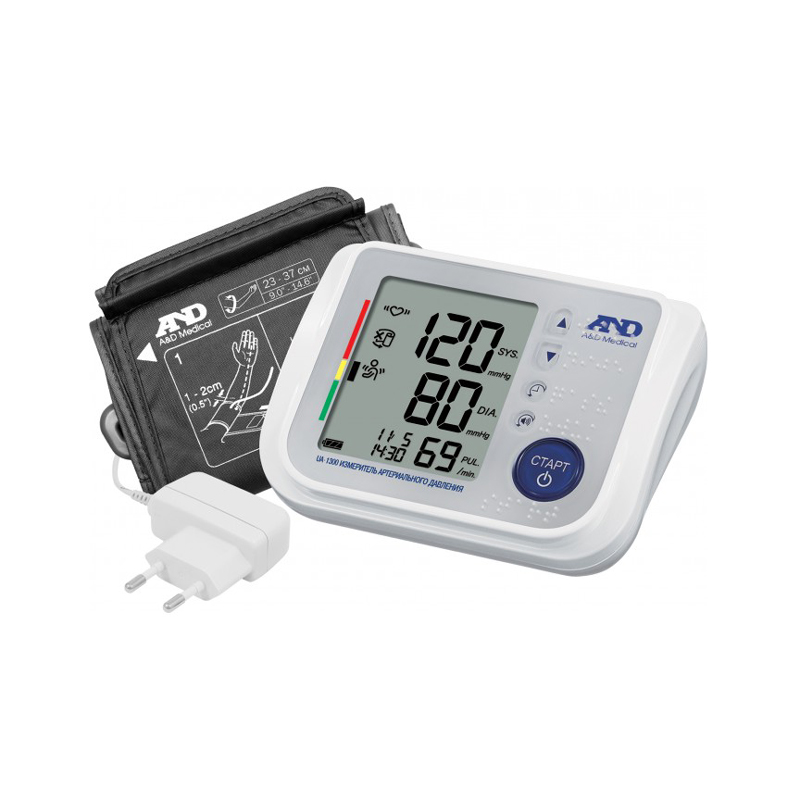 Тонометр автоматический A&D UA-1300 для измерения артериального давления с адаптером