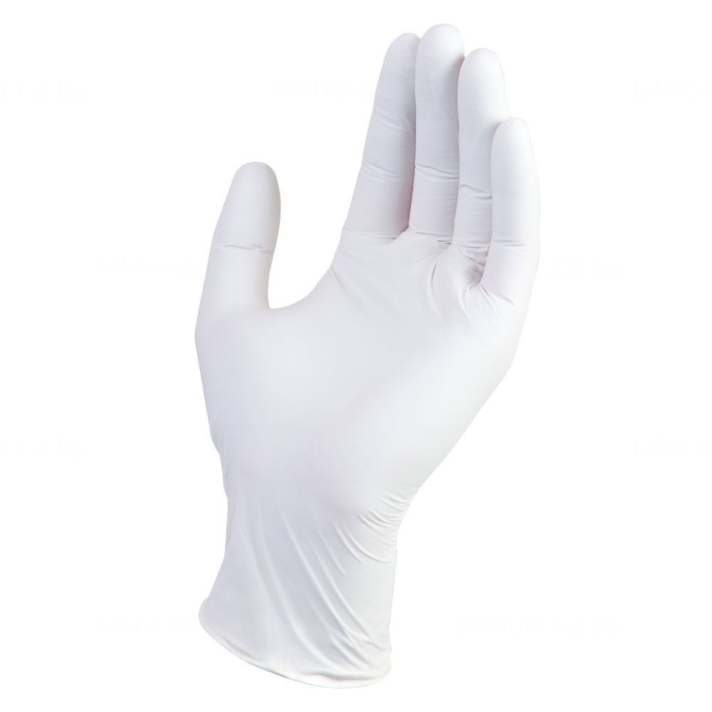 Перчатки нитриловые White Atlas неопудренные, текстурированные на пальцах