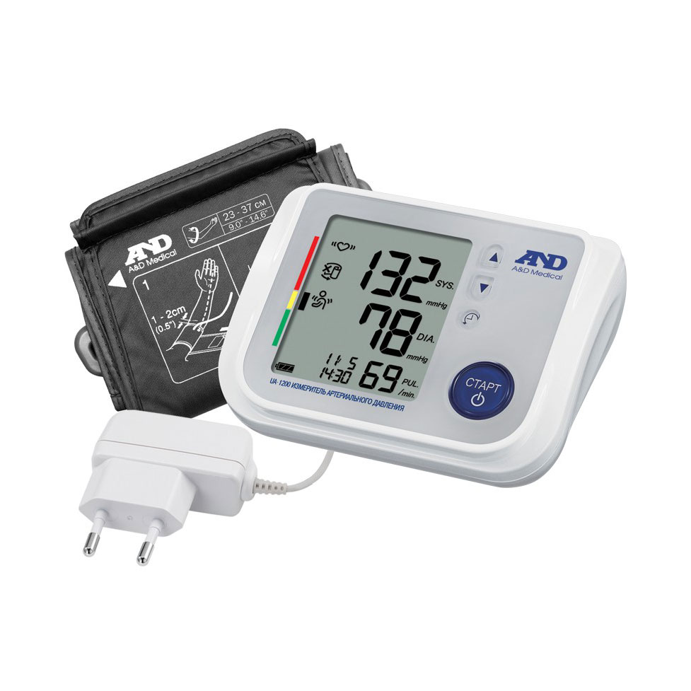 Тонометр автоматический A&D UА-1200 для измерения артериального давления с адаптером