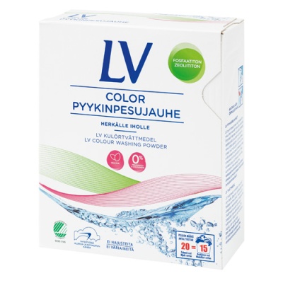 Порошок стиральный концентрированный гипоаллергенный LV для стирки цветных тканей, 750 гр