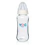 Бутылочка для кормления Yango стеклянная, соска из силикона, 240 мл