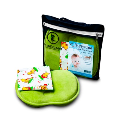 Подушка анатомическая для младенцев OrtoCorrect "BabySleep" с наволочкой
