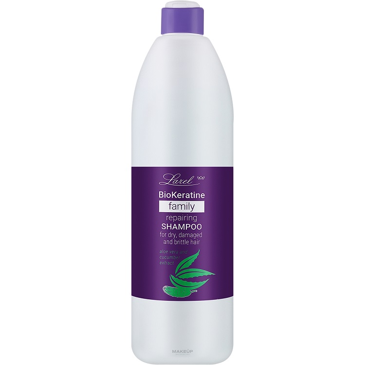 Шампунь восстанавливающий Larel BioKeratine family, для сухих, поврежденных и ломких волос, 1000 мл