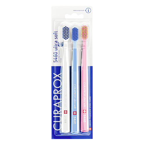 Набор зубных щеток CURAPROX Ultra Soft CS5460 мягкая, 3 шт