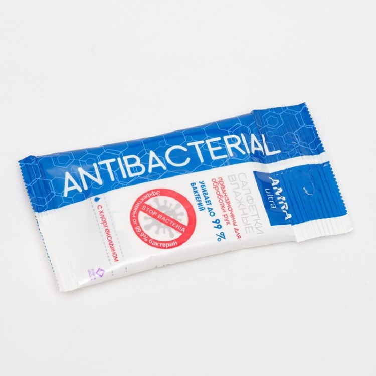 Салфетки влажные AMRA "Антибактериальные с хлоргексидином" Салфетки влажные AMRA "Антибактериальные с хлоргексидином"