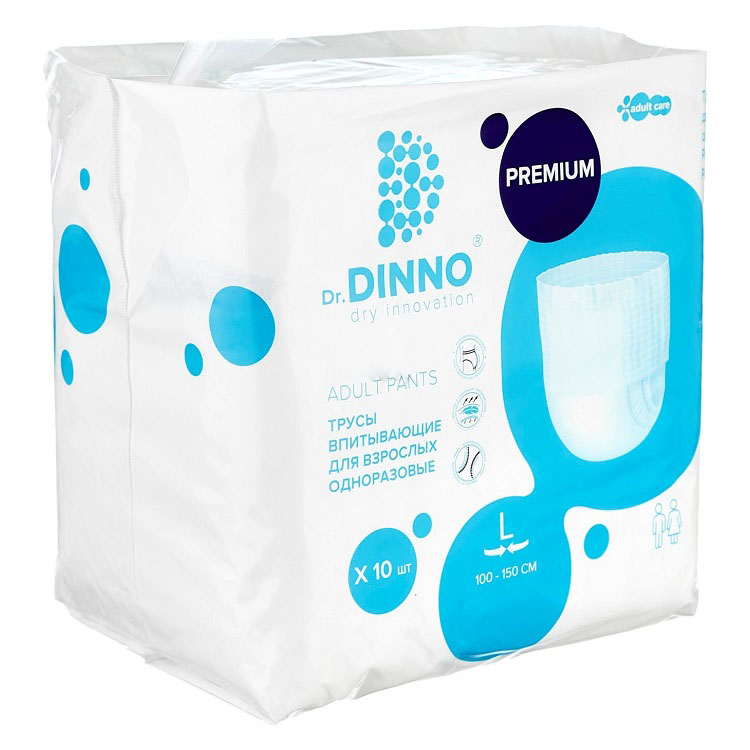 Трусы впитывающие для взрослых одноразовые Dr.DINNO Premium