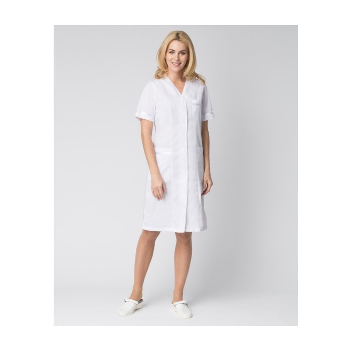 Халат медицинский женский Светлана (тк. ТиСи) MedLine, белый