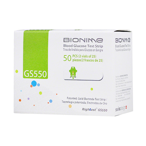 Тест-полоски Bionime GS550 Тест-полоски Bionime GS550