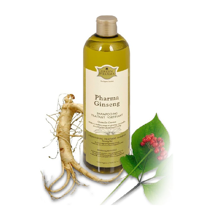 Шампунь укрепляющий Green Pharma "Фармаджинсенг" при выпадении волос, 500 мл