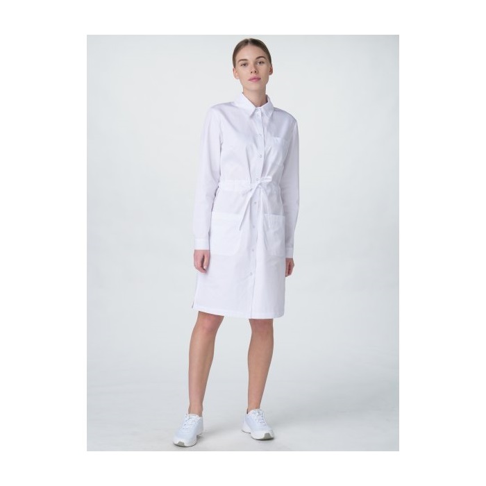 Халат медицинский женский Сансара-001 (тк. Смесовая, 160) MedLine, белый