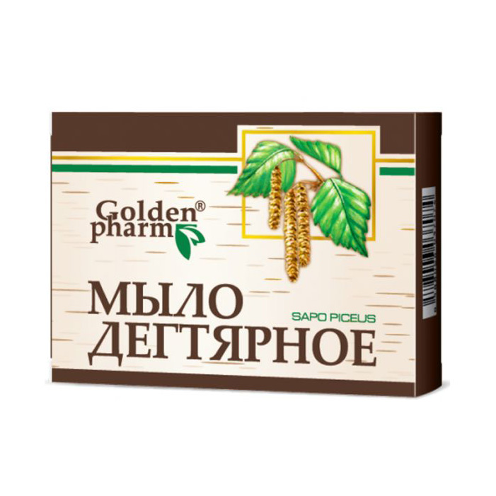 Мыло для тела Golden Pharm дегтярное, 70 гр