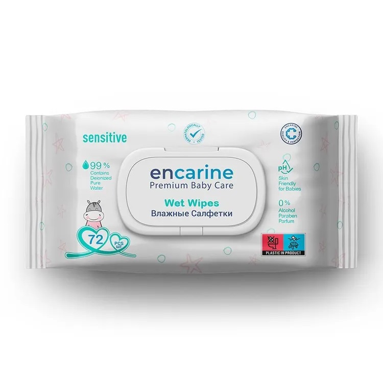 Салфетки влажные детские для чувствительной кожи Encarine Салфетки влажные детские для чувствительной кожи Encarine