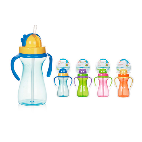 Чашка-поилка Sundelight с ручками и трубочкой, 290 мл