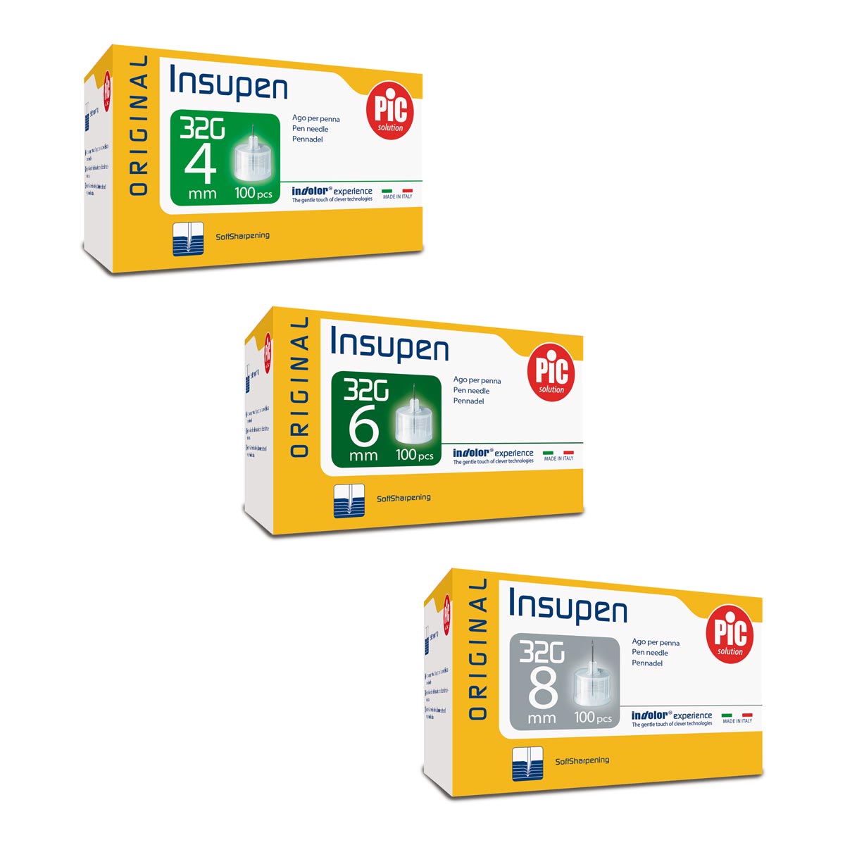 Игла для шприц-ручек для введения инсулина PIC Solution Insupen Original, G32 Игла для шприц-ручек для введения инсулина PIC Solution Insupen Original, G32