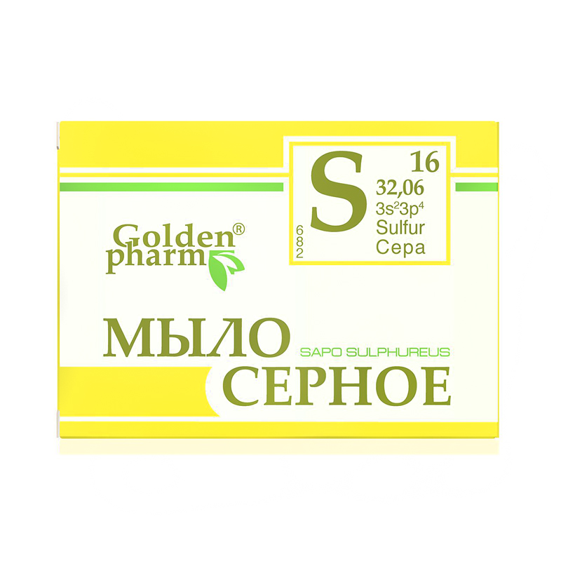 Мыло для лица и тела Golden Pharm серное, 70 гр