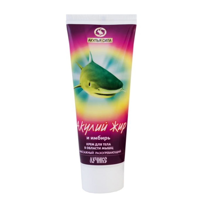 Крем для тела массажный "Акулий жир" с имбирем, разогревающий, 75 мл Крем для тела массажный "Акулий жир" с имбирем, разогревающий, 75 мл
