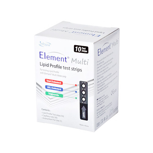 Тест-полоски Infopia Element Multi Lipid для определения уровня липидного профиля Тест-полоски Infopia Element Multi Lipid для определения уровня липидного профиля