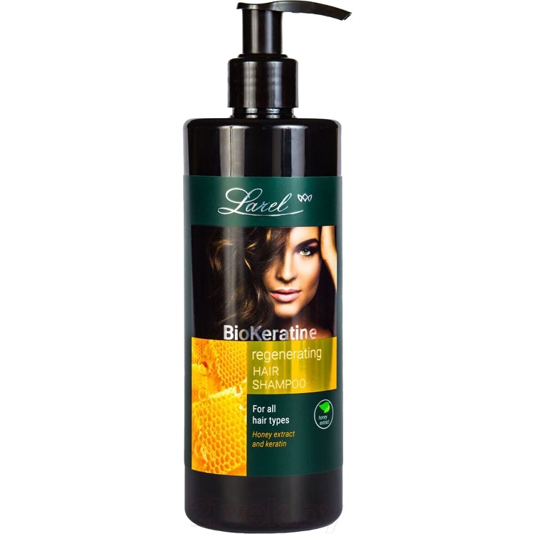 Шампунь регенерирующий Larel BioKeratine для всех типов волос, экстракт меда и кератин, 400 мл Шампунь регенерирующий Larel BioKeratine для всех типов волос, экстракт меда и кератин, 400 мл