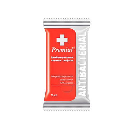 Салфетки влажные Premial антибактериальные Салфетки влажные Premial антибактериальные