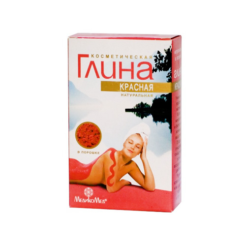 Глина косметическая красная натуральная в порошке, 100 гр