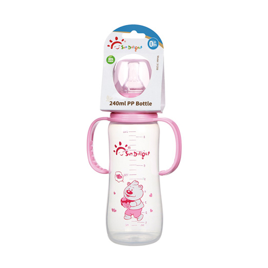 Бутылочка для кормления Sundelight пластиковая, соска из силикона, 240 мл, 31259
