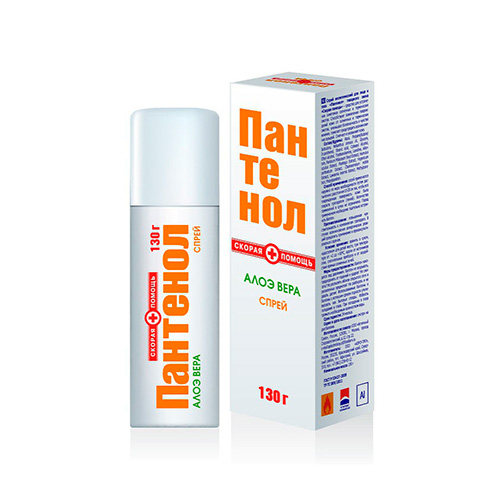 Спрей при ожогах "Скорая помощь. Пантенол" с алоэ вера, 130 гр