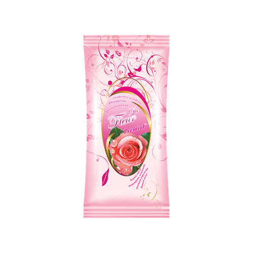 Салфетки влажные Premial La Fleur "Роза" Салфетки влажные Premial La Fleur "Роза"