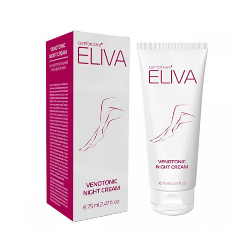 Крем-венотоник ночной Eliva Venotonic Night Cream питательный, 75 мл