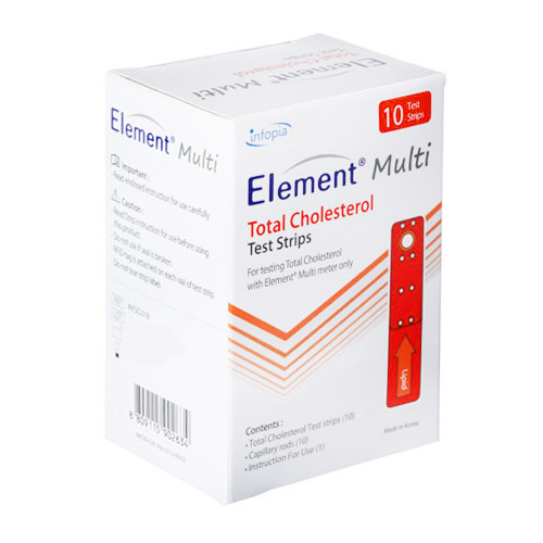 Тест-полоски Infopia Element Multi для определения общего уровня холестерина Тест-полоски Infopia Element Multi для определения общего уровня холестерина