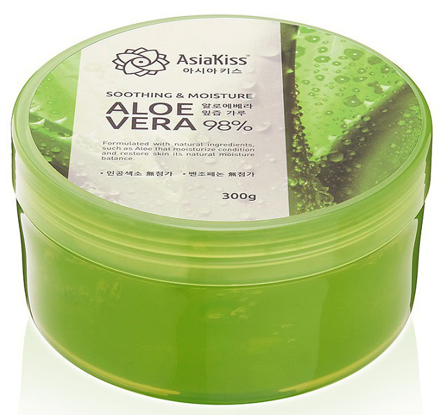Гель для лица и тела AsiaKiss "Алое" смягчающий и увлажняющий, 300 мл