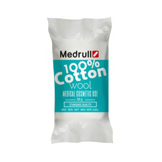 Вата хирургическая Medrull нестерильная, в ролике, 50 гр Вата хирургическая Medrull нестерильная, в ролике, 50 гр