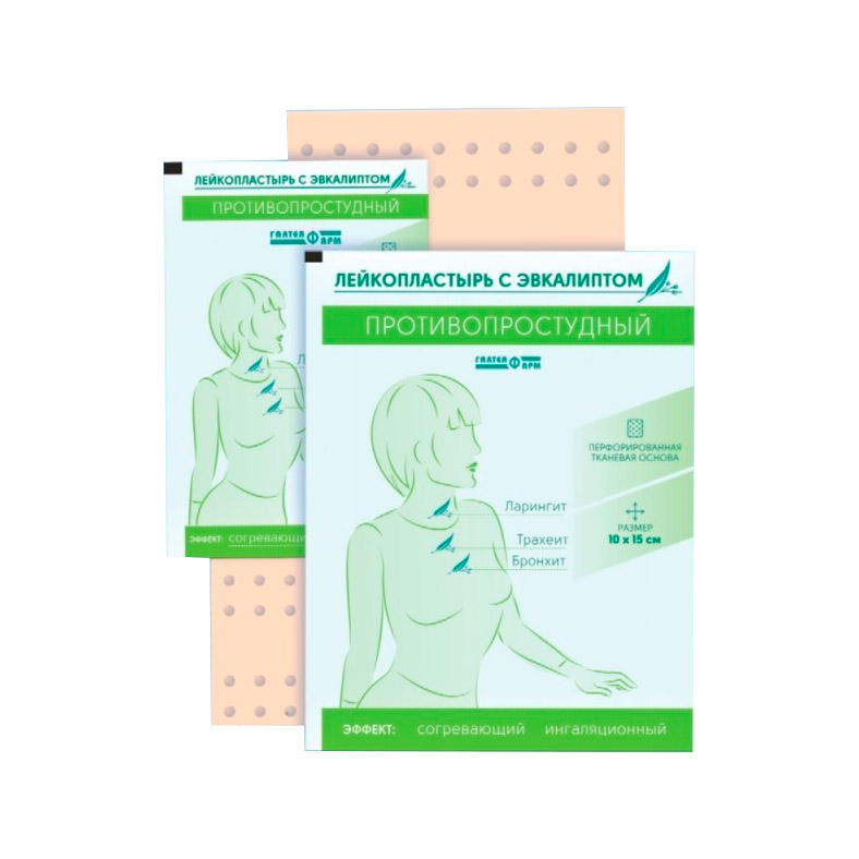 Лейкопластырь "Галтеяфарм" противопростудный с эвкалиптом, тканевая основа Лейкопластырь "Галтеяфарм" противопростудный с эвкалиптом, тканевая основа