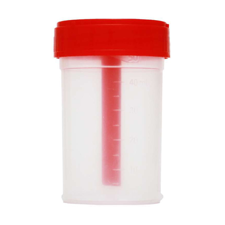 Контейнер медицинский одноразовый "ЕвроКэп" с ложкой, стерильный Контейнер медицинский одноразовый "ЕвроКэп" с ложкой, стерильный