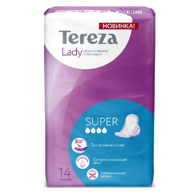 Прокладки урологические женские TerezaLady Super