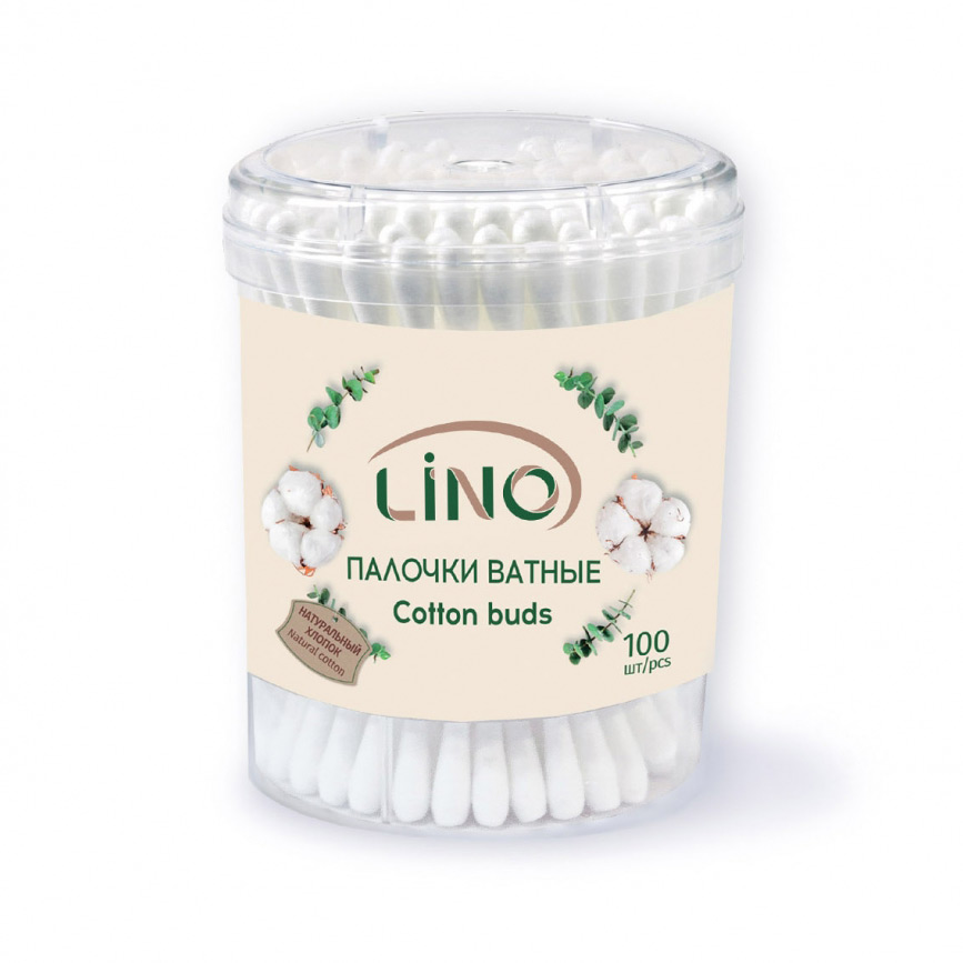 Ватные палочки классические Lino хлопковые