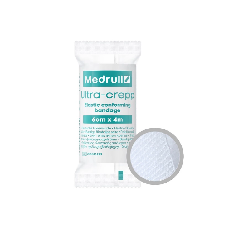 Бинт медицинский эластичный фиксирующий Medrull Ultracrepp, нестерильный Бинт медицинский эластичный фиксирующий Medrull Ultracrepp, нестерильный