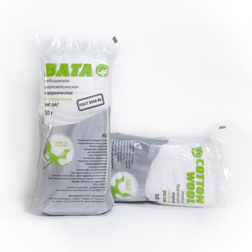 Вата медицинская хирургическая нестерильная лентой "Зиг-заг" Вата медицинская хирургическая нестерильная лентой "Зиг-заг"