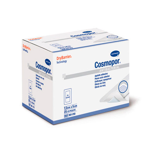 Повязка пластырная Cosmopor Antibacterial послеоперационная, стерильная