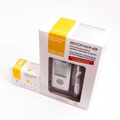 Глюкометр Bionime Rightest GM100 с тест-полосками