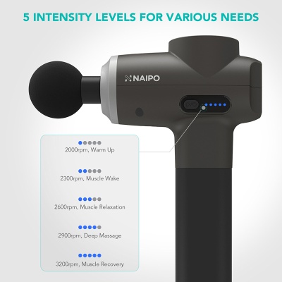 Массажер перкуссионный универсальный беспроводной Naipo Gun MGPC-007