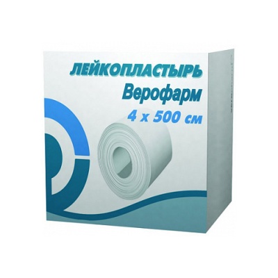 Лейкопластырь катушечный "Верофарм" фиксирующий, хлопковая основа Лейкопластырь катушечный "Верофарм" фиксирующий, хлопковая основа