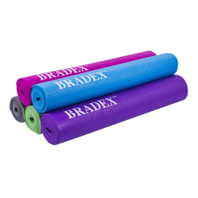 Коврик для йоги Bradex, 173х61, серый, SF0398