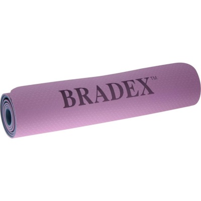 Коврик для йоги Bradex, 183х61, фиолетовый/голубой, двухслойный, SF0402