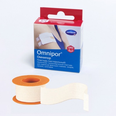 Пластырь Omnipor фиксирующий, нетканая основа